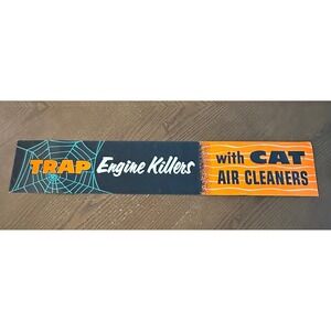 Vtg Caterpillar CAT Air Cleaners TRAP Engine Killers 28in Advertisement Ephemera